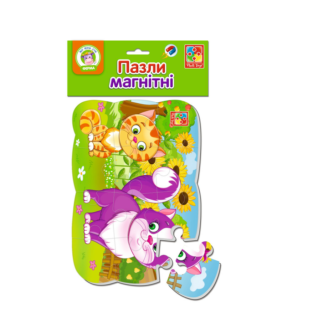 Фото, Видеообзоры пазли на магніті а5 "котики" vt3205-73