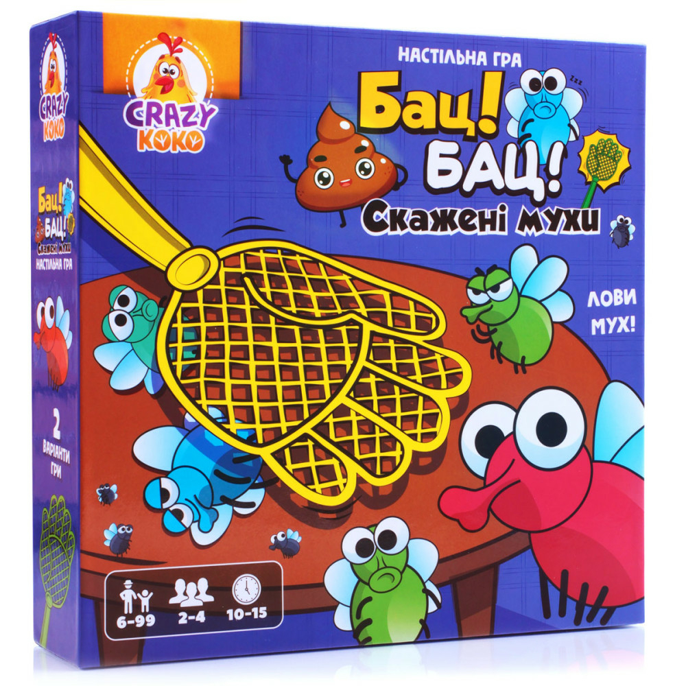 Фото, Відеоогляди гра настільна vladi toys розважальна. бац! бац! скажені мухи vt8055-37