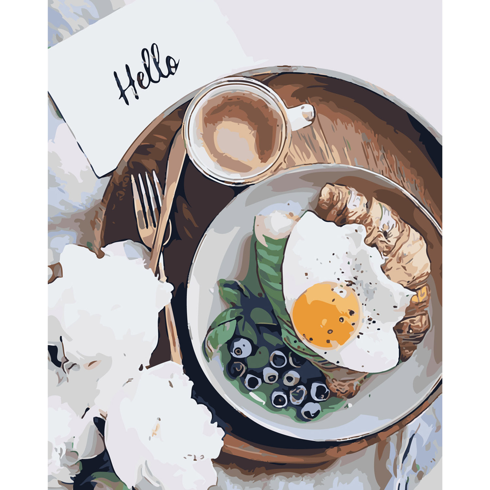 Фото, Видеообзоры картина за номерами strateg преміум hello з лаком розміром 40х50 см sy6281