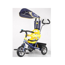 Велосипед 3-х коліс Lexus QAT-T026 (1шт) синій, страх.ремни, звонок, тент, ручка