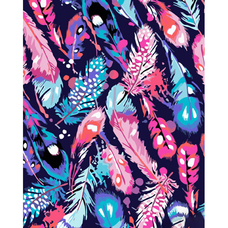 Картина за номерами Strateg ПРЕМІУМ Різнокольорове пір'я розміром 40х50 см (GS1006)