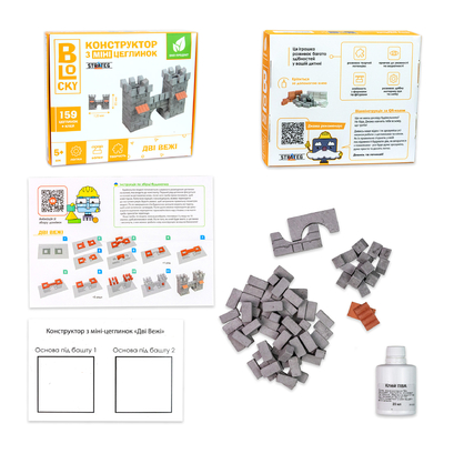 Фото, Видеообзоры будівельний набір для творчості з міні-цеглинок blocky дві вежі strateg (31021)