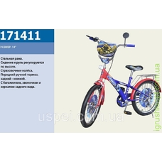 Велосипед 2-х коліс 14'' 171411 (1шт) со звонком,зеркалом,руч.тормоз Велосипед 2-х коліс 14'' 171411 (1шт) со звонком,зеркалом,руч.тормоз