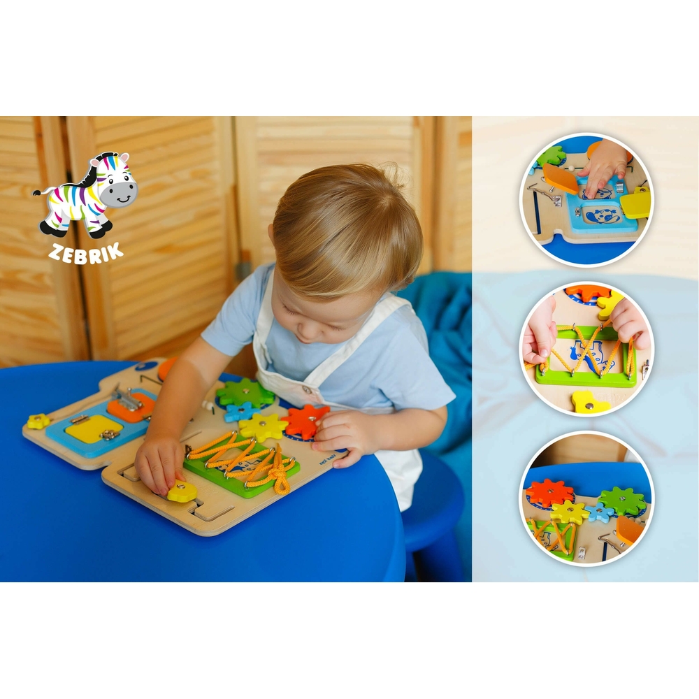 Фото, Відеоогляди бізіборд дерев'яний "вантажівка" vladi toys zb3001-01