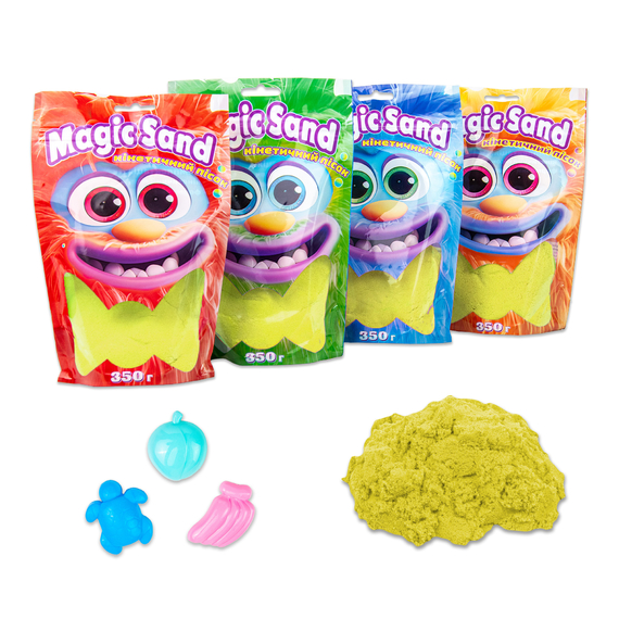 Отзывы  кінетичний пісок strateg magic sand в пакеті 39402-5 жовтий, 0,350 кг