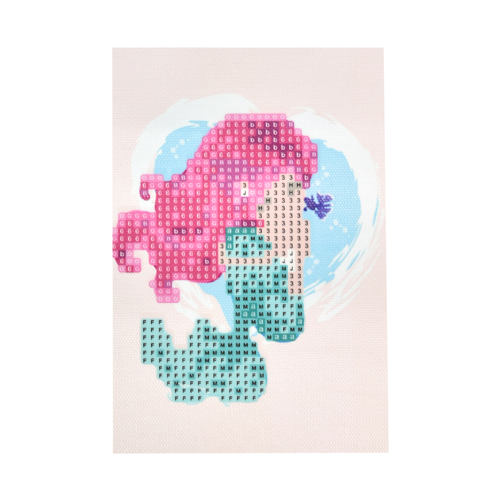 Фото, Видеообзоры алмазна мозаїка strateg преміум симпатична русалонька без підрамника розміром 10х15 см (yab28680)