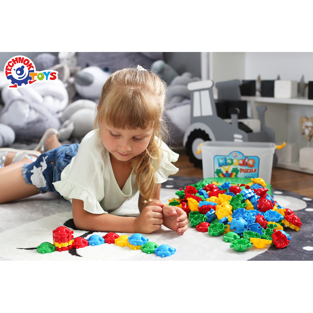 Фото, Видеообзоры іграшка мозаїка-пазли "килимок технок", арт.3626