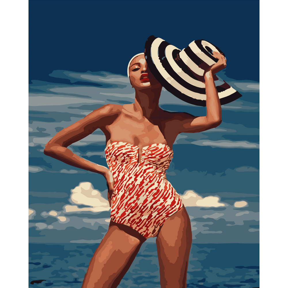 Фото, Видеообзоры картина за номерами strateg преміум ретро модель розміром 40х50 см (gs502)