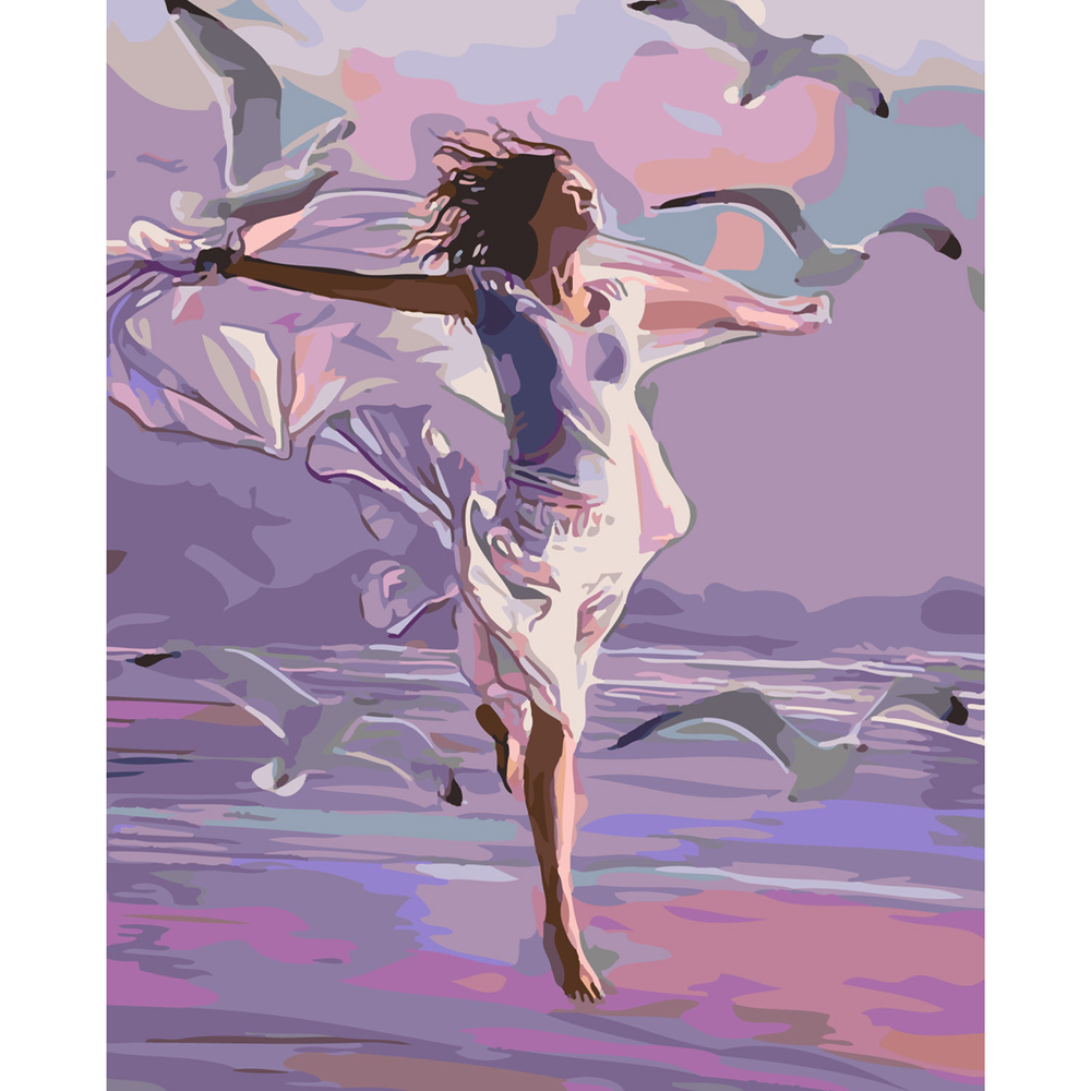 Фото, Видеообзоры картина за номерами strateg преміум на крилах свободи з лаком розміром 40х50 см sy6220