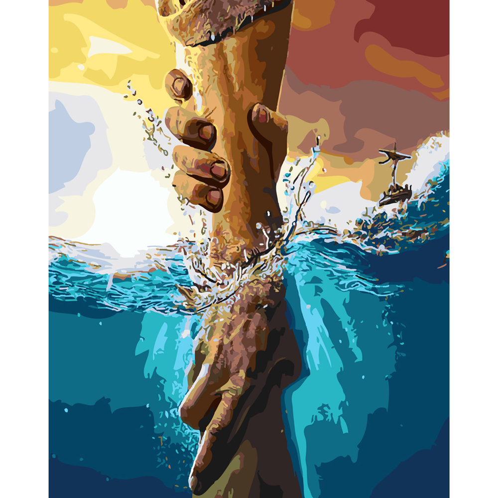 Фото, Видеообзоры картина за номерами strateg преміум рука допомоги з лаком розміром 40х50 см sy6114