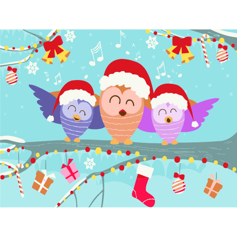 Фото, Відеоогляди картина за номерами strateg преміум пташки співають розміром 30х40 см (ss6833)