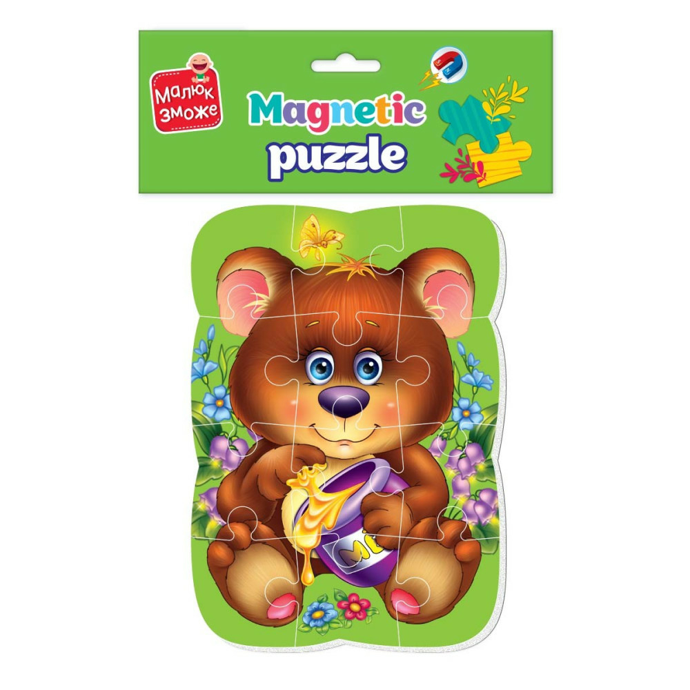 Фото, Видеообзоры магнітні пазли а5 «ведмежа» vt3301-04