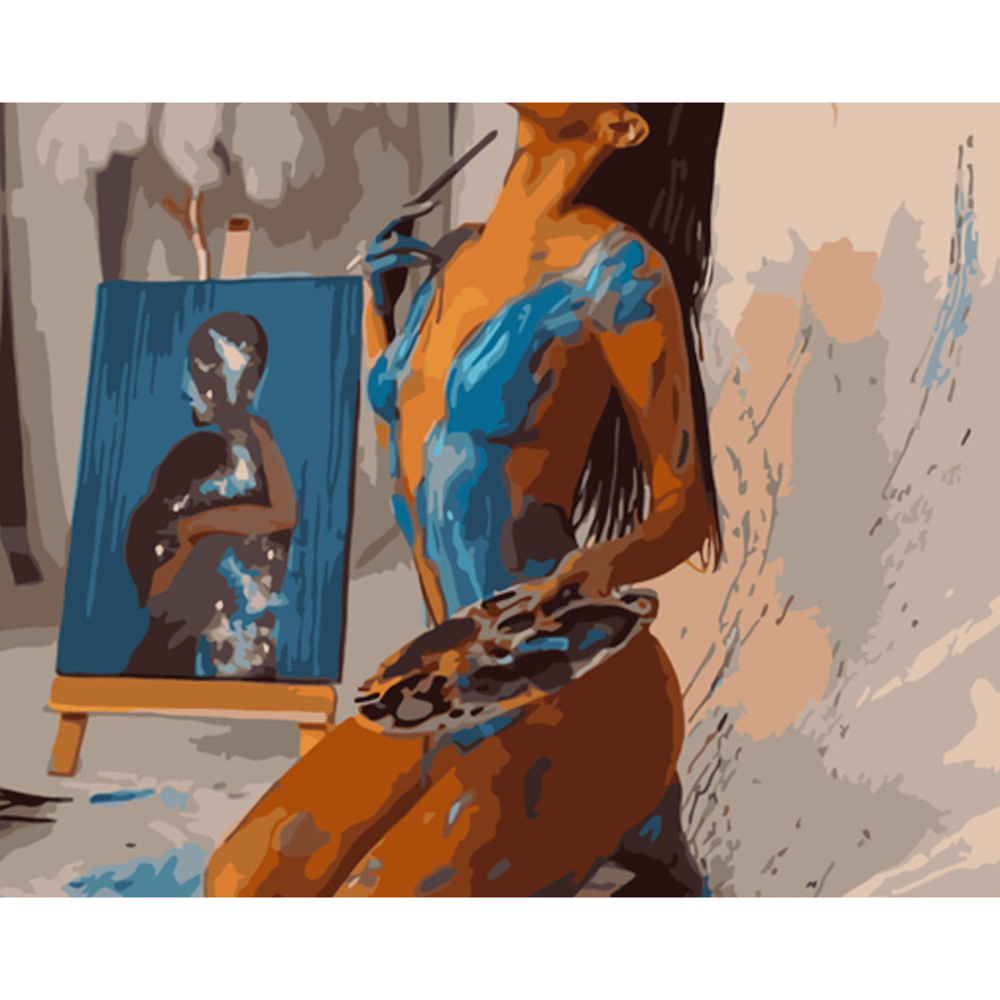 Фото, Видеообзоры картина за номерами strateg преміум боді-арт з лаком розміром 40х50 см (gs1330)