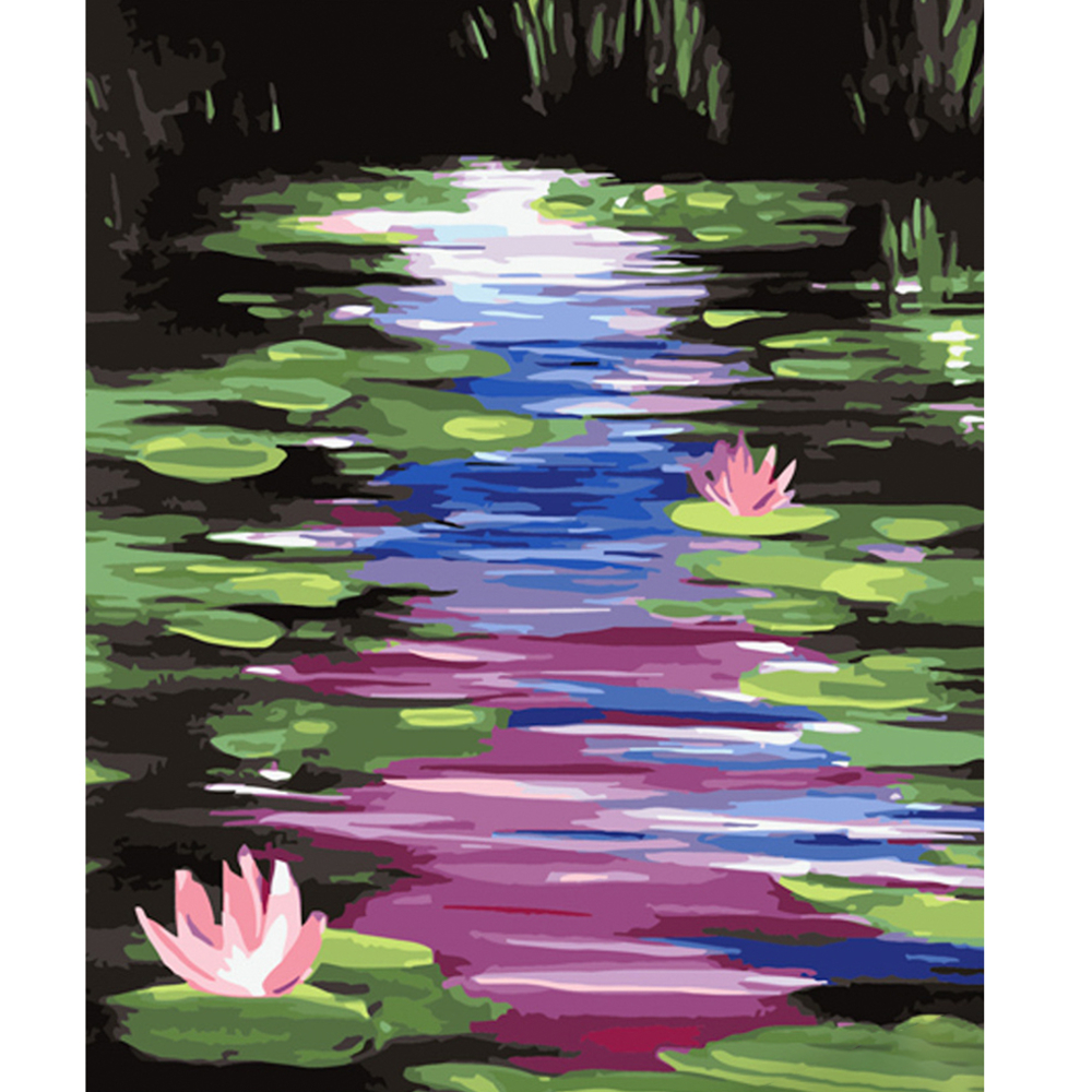 Фото, Відеоогляди картина за номерами strateg преміум латаття на річці розміром 40х50 см (gs572)