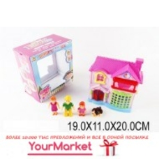 Будинок KB99-9 (1526893) (56шт/2) 2х-этаж, с фигурками,  в кор.19*11*20см