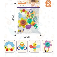 Брязкальце 1113 (48шт) 12см, прорізувач, гризунок, 4шт в кульку