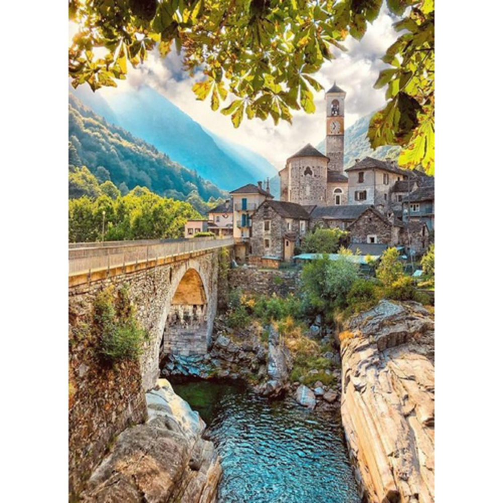 Фото, Відеоогляди алмазна мозаїка strateg преміум лавертеццо швейцарія без підрамника розміром 50х65 см  (sgk86075)