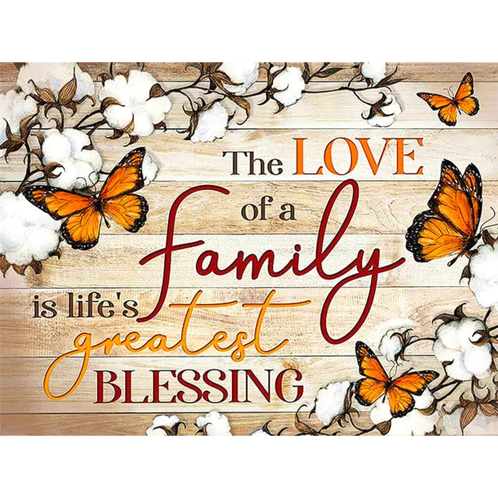 Фото, Відеоогляди алмазна мозаїка strateg преміум сім'я — наше благословення розміром 30х40 см (heg87078)