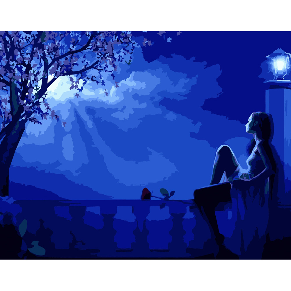 Фото, Видеообзоры картина за номерами strateg преміум нічні думки розміром 40х50 см (dy216)