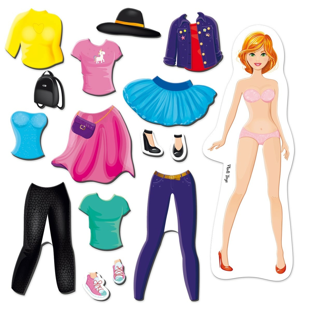Фото, Видеообзоры гра магнітна одягалка «everyday look» в папці vladi toys vt3204-31