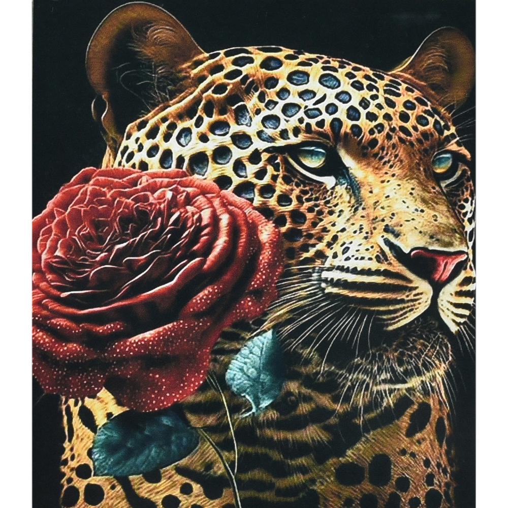 Фото, Відеоогляди алмазна мозаїка strateg преміум романтичний гепард розміром 30х40 см (heg88143)