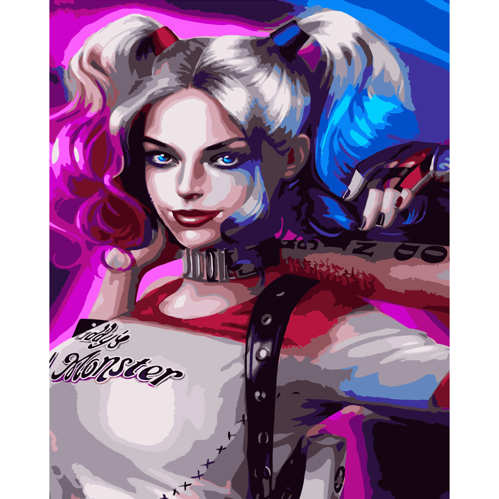 Фото, Видеообзоры картина за номерами strateg преміум яскрава харлі розміром 40х50 см (gs527)