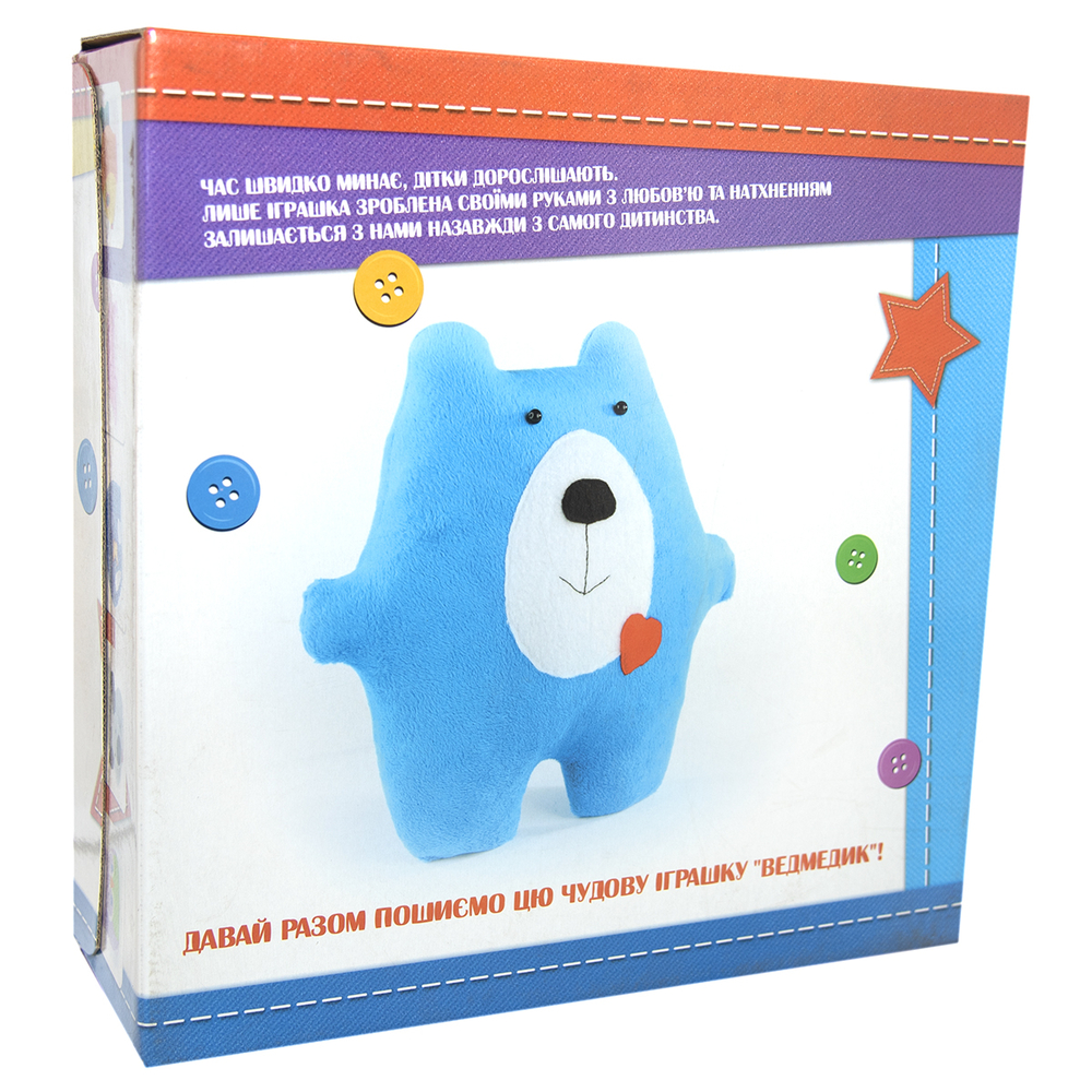 Фото, Видеообзоры набір для творчості strateg шиємо самі ведмежа українською мовою (іп-02)