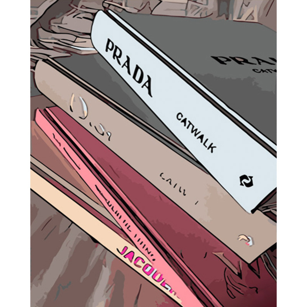 Фото, Відеоогляди картина за номерами strateg преміум книги на столі розміром 40х50 см (gs751)