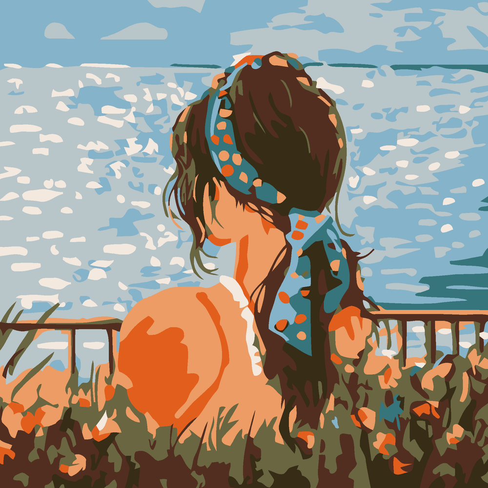 Фото, Видеообзоры картина за номерами strateg дівчина розміром 20х20 см (hh7111)