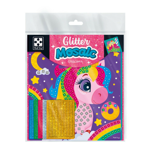 Набір для творчості Vladi Toys зі блискучою мозаїкою «Єдиноріг та морозиво» VT4511-12