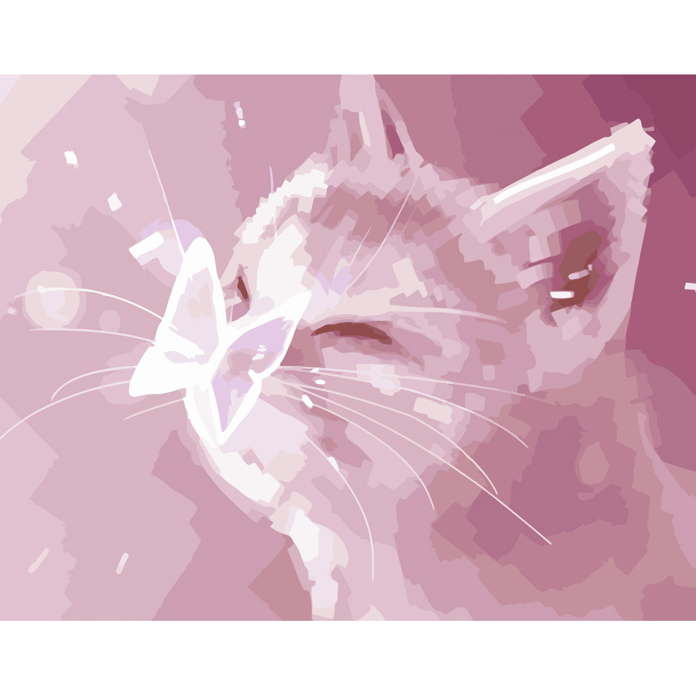 Фото, Видеообзоры картина за номерами strateg преміум метелик на носику розміром 40х50 см (dy183)