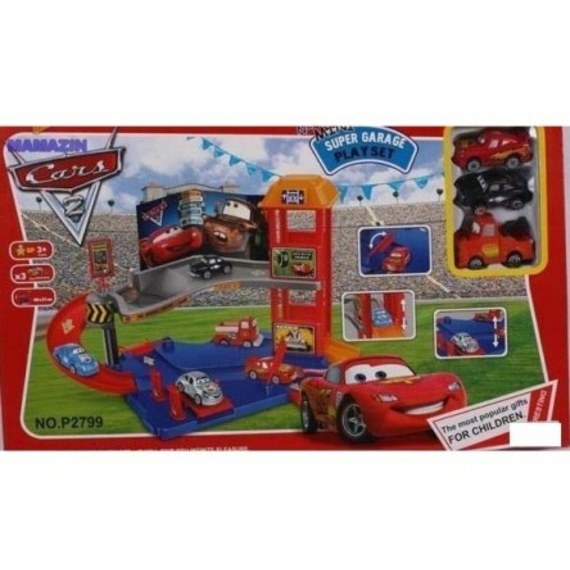 Гараж P 2799 (18шт) Тачки 2, 2 этажа, в кор-ке, 46-28-7см