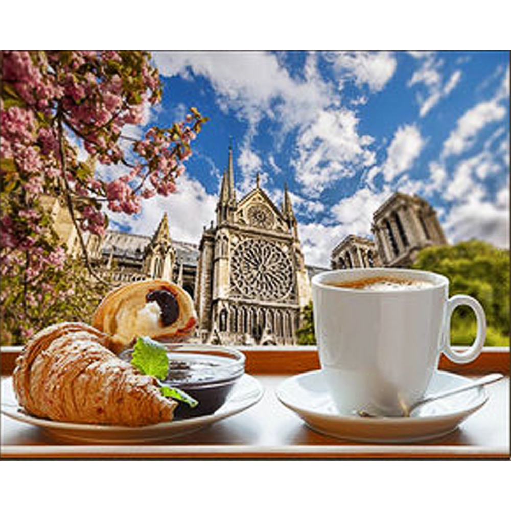 Фото, Відеоогляди алмазна мозаїка strateg преміум сніданок у лондоні розміром 30х40 см (gm86863)