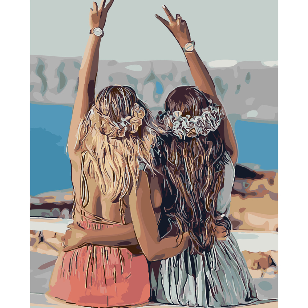 Фото, Відеоогляди картина за номерами strateg преміум friends з лаком розміром 40х50 см sy6260