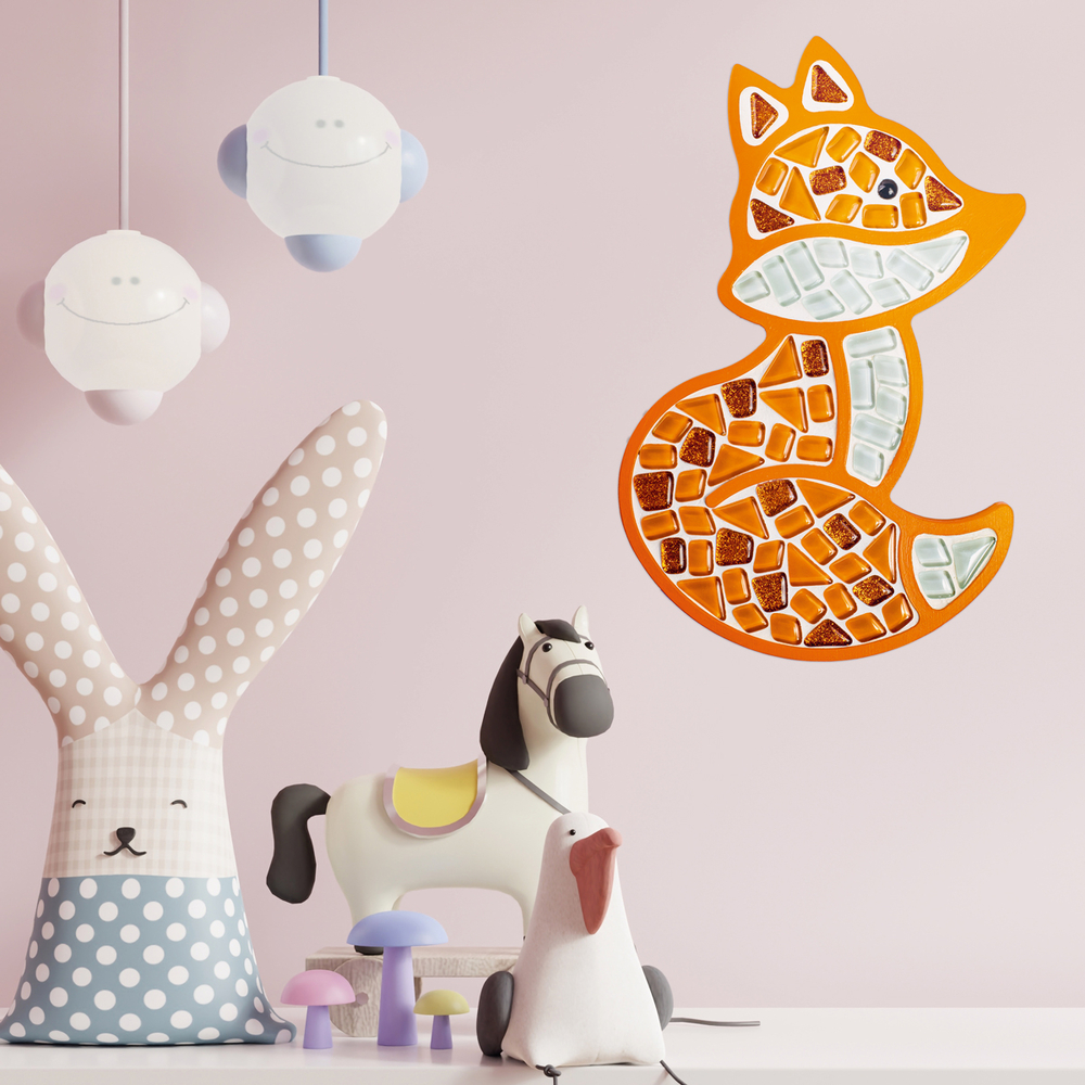 Фото, Видеообзоры набір для творчості скляна мозаїка «лис» для дітей mosaaro ma7002