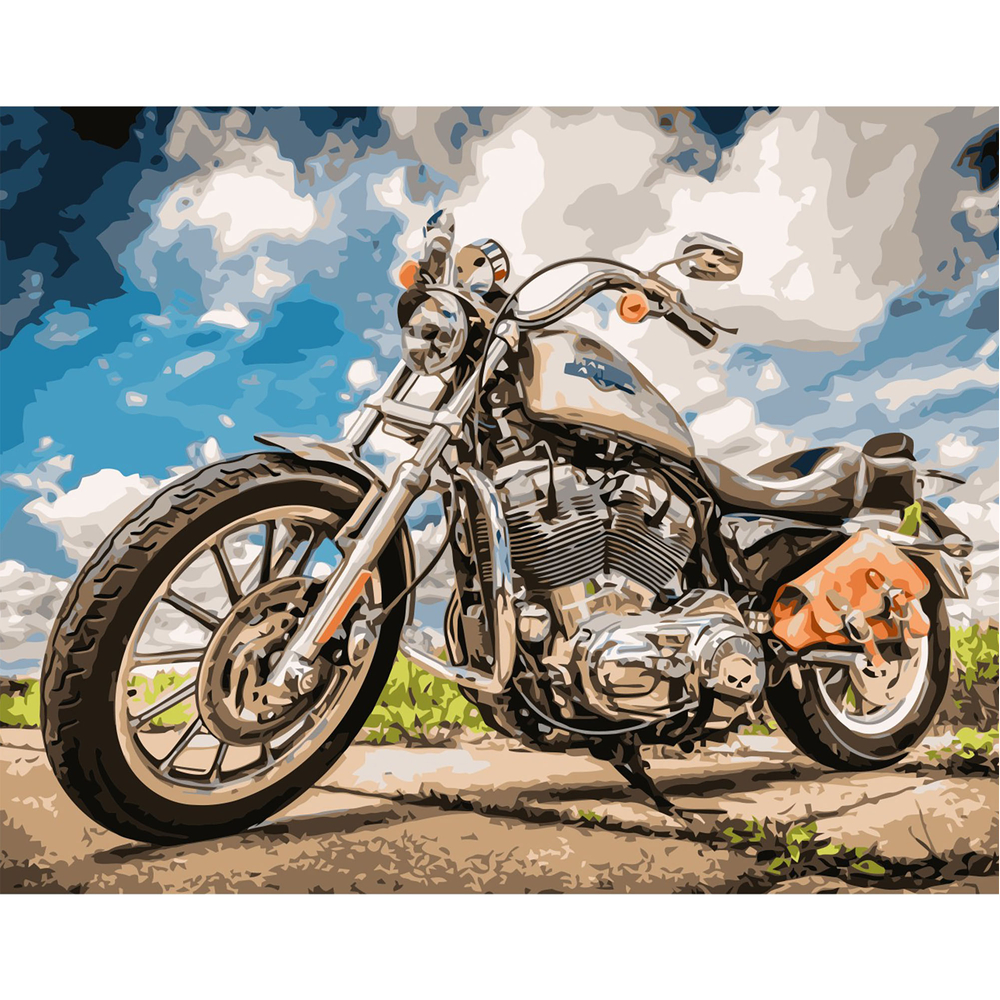 Фото, Відеоогляди картина за номерами strateg преміум байк з лаком розміром 40х50 см va-2518
