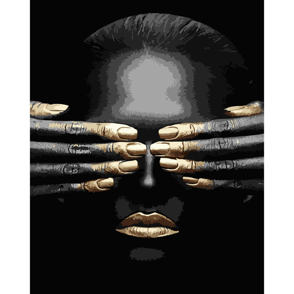 Фото, Відеоогляди картина за номерами strateg преміум обличчя з лаком розміром 40х50 см (sy6789)