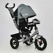 Велосипед 3-х колёс. 7700 В - 6230 /СЕРЫЙ/ Best Trike (1) ПОВОРОТНОЕ СИДЕНЬЕ, НАДУВНЫЕ КОЛЕСА передн