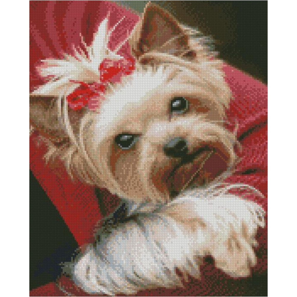 Фото, Відеоогляди алмазна картина strateg преміум песик з хвостиком розміром 40х50 см fa40915