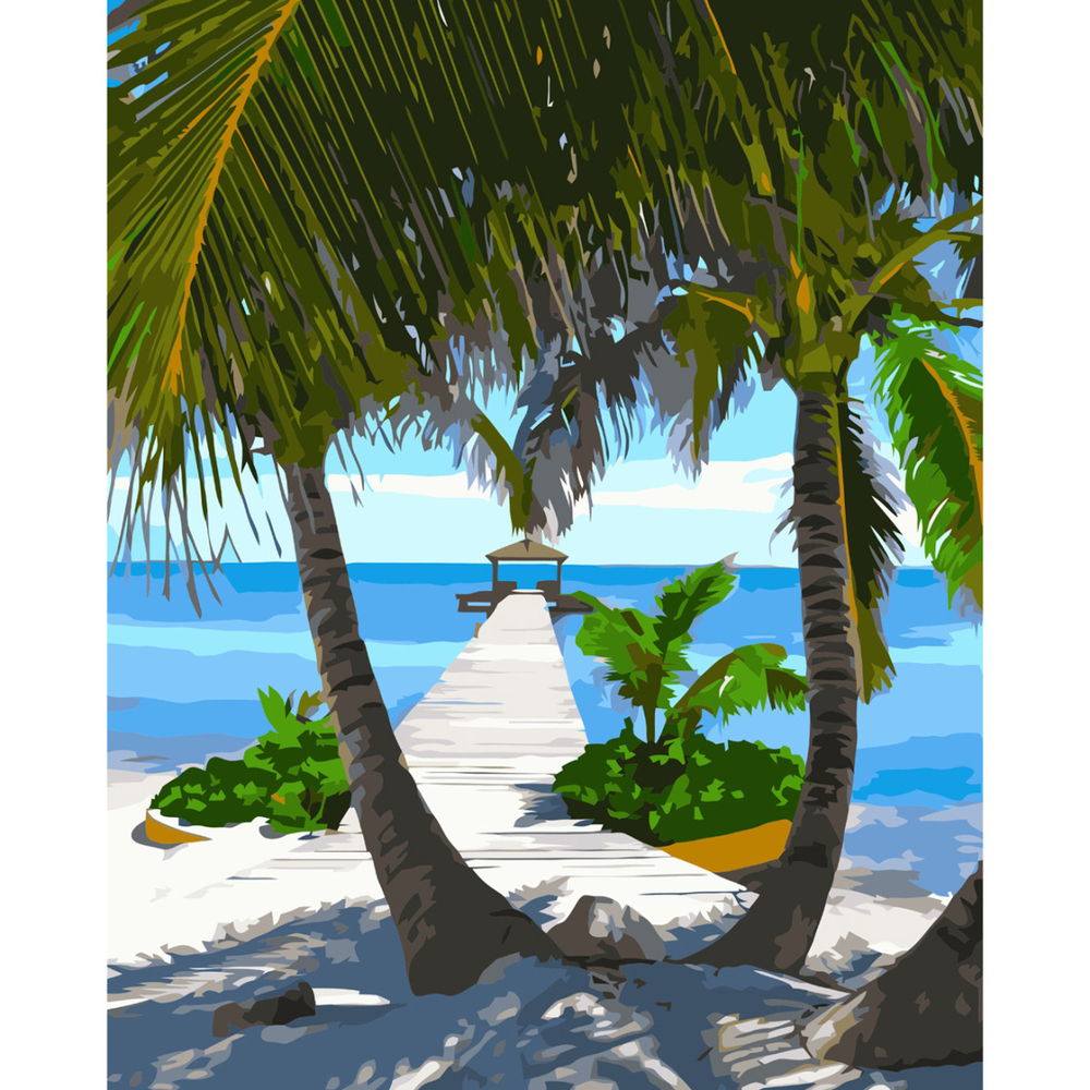 Фото, Видеообзоры картина за номерами strateg преміум на мальдівах з лаком розміром 40х50 см va-3717