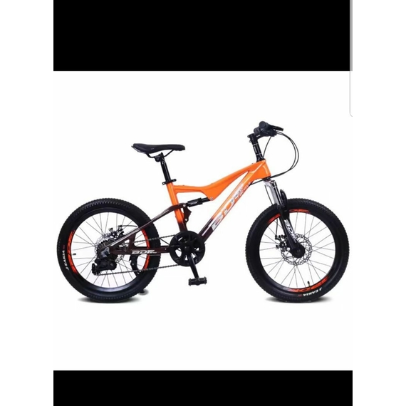 Дитячий двоколісний велосипед 20" магнієвий 7 передач помаранчевий білий