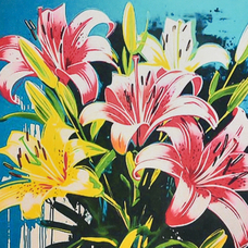 Алмазна мозаїка Strateg ПРЕМІУМ Лілії в блакитній тиші розміром 30х30 см (HEE16315) Алмазна мозаїка Strateg ПРЕМІУМ Лілії в блакитній тиші розміром 30х30 см (HEE16315)