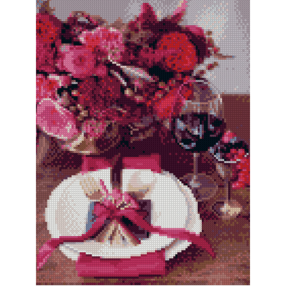 Фото, Видеообзоры алмазна мозаїка strateg преміум святкове сервування 30х40 см hx123