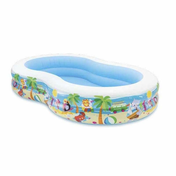 Детский надувной бассейн Intex 56490 «Райская Лагуна», 262 х 160 х 46 см