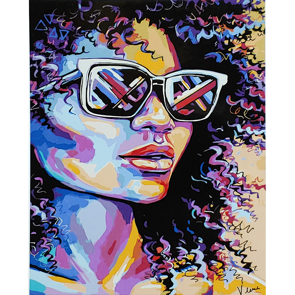 Фото, Видеообзоры картина за номерами strateg преміум екзотична дівчина з лаком розміром 40х50 см (sy6872)