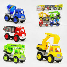 Набір машин 912А-42 (144/2) 4 штуки, військовий транспорт, інерція, в пакеті