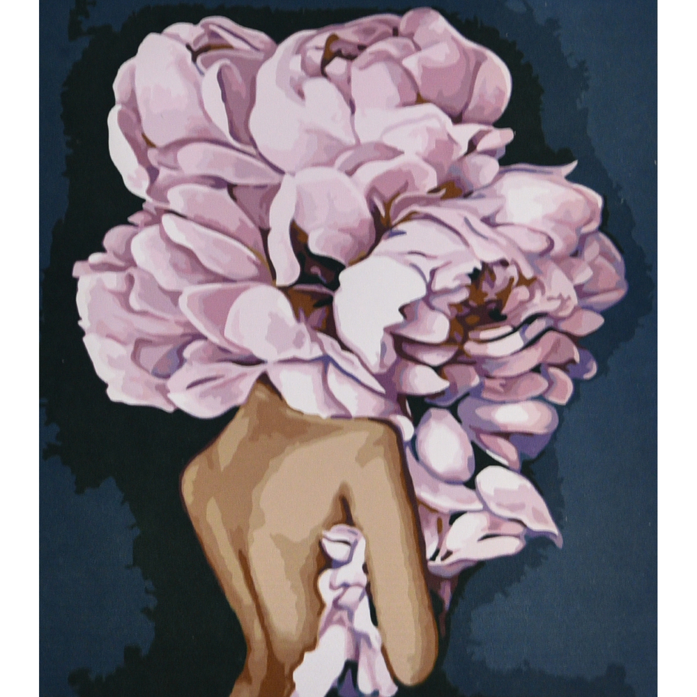 Фото, Видеообзоры картина за номерами strateg преміум квіткова витонченість з лаком та з рівнем розміром 30х40 см (ss6469)