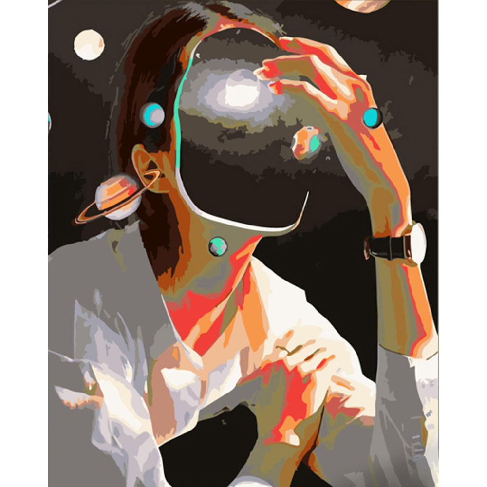 Фото, Відеоогляди картина за номерами strateg преміум космічні думки розміром 40х50 см (gs589)