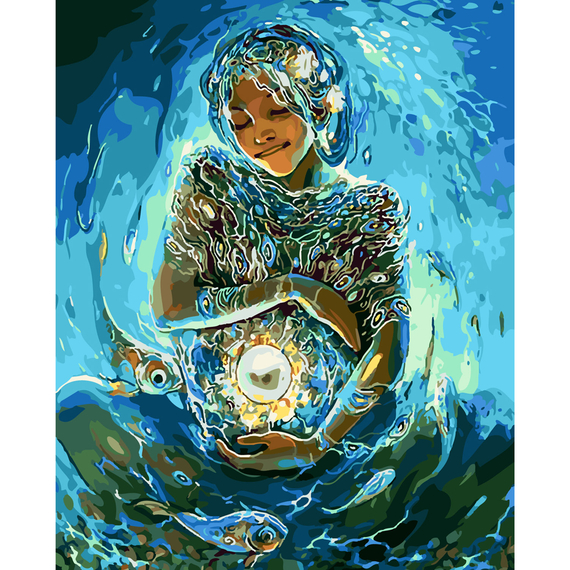 Картина за номерами Strateg ПРЕМІУМ Таємниця нового життя з лаком розміром 40х50 см SY6096