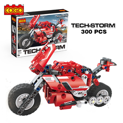 Фото, Видеообзоры конструктор tech-storm 5809 2in1(байк) 300дет